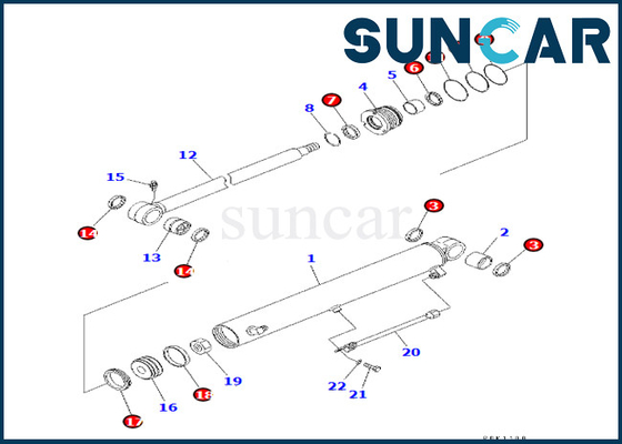 acheter Kit de joint de balançoire de flèche 7079824900 707-98-24900 Kit de joint de cylindre de décharge pour CD30R-1 PC30R-8 PC35R-8 online manufacture