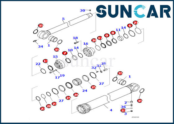 acheter Kit de joint de réparation de cylindre de bras de KOMATSU 7219801981 721-98-01981 pour PC360LCI-11 PC390LCI-11 online manufacture