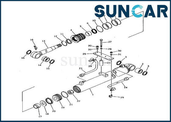 acheter kit de cachetage de cylindre de bras de Kit For PC38UU-1 KOMATSU de joint de cylindre de bras de 21X-63-02020 21X6302020 online manufacture