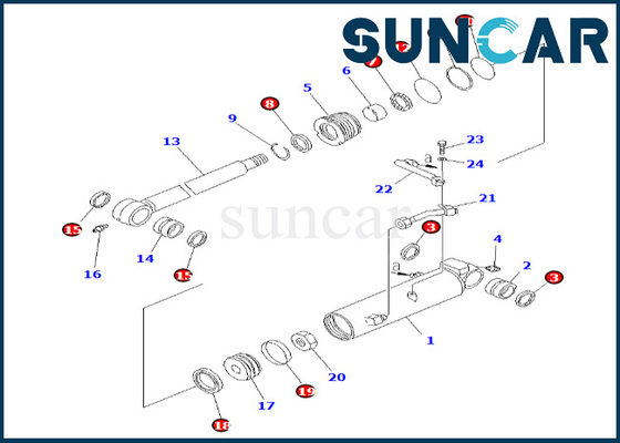 acheter 707-98-24180 phoque excentré de haute qualité Kit For PC38UU-2 KOMATSU de réparation du cylindre 7079824180 online manufacture