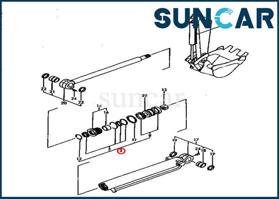 acheter Excavatrice Service Kit Parts de Kit Fits Model PC30FR-1 KOMATSU de joint de cylindre du seau YM172142-99420 online manufacture