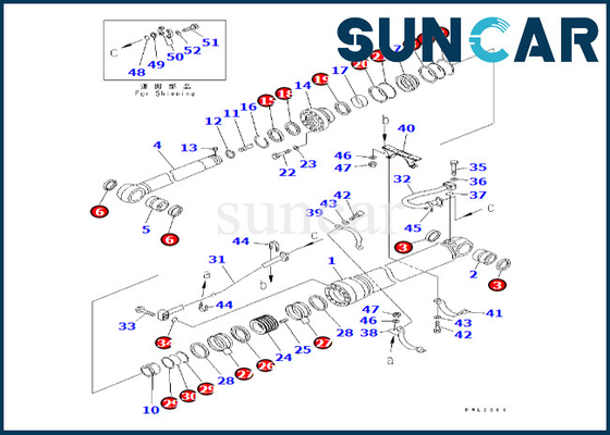 acheter 707-99-77140 phoque Kit Komatsu Fits PC300LL-7E0 PC350LL-7E0 PC390LL-10 de cylindre de 7079977140 bras online manufacture