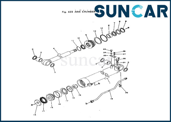 acheter Le kit 20T-63-66103 20T6366103 de joint de cylindre de bras adapte le kit de service de cylindre de bras de PC40-1 PC40-2 KOMATSU online manufacture