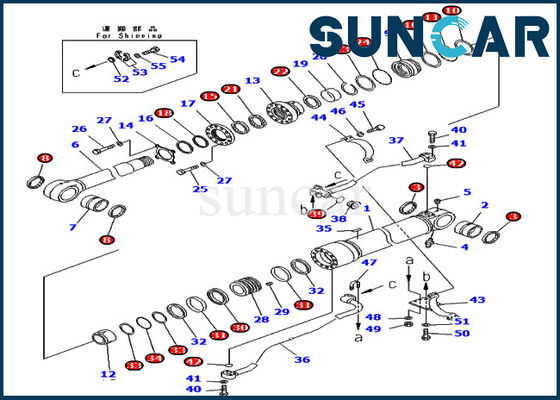 acheter 707-99-65210 excavatrice Replacement Service Parts de Kit For PC400-7 PC400LC-7 de réparation de joint de boom de KOMATSU online manufacture