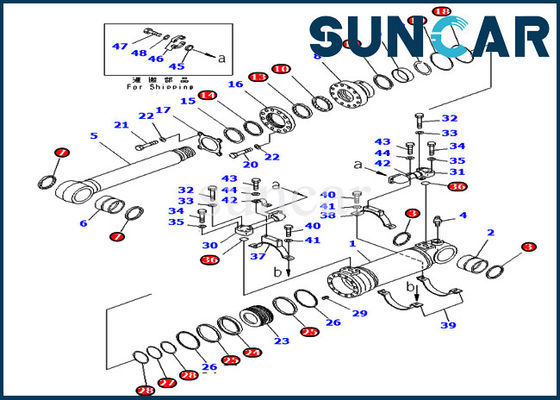 acheter 707-99-47821 7079947821 kits de réparation inférieurs de Kit Wear Resistance PC400-7 PC400LC-7 KOMATSU de joint de cylindre de décharge online manufacture