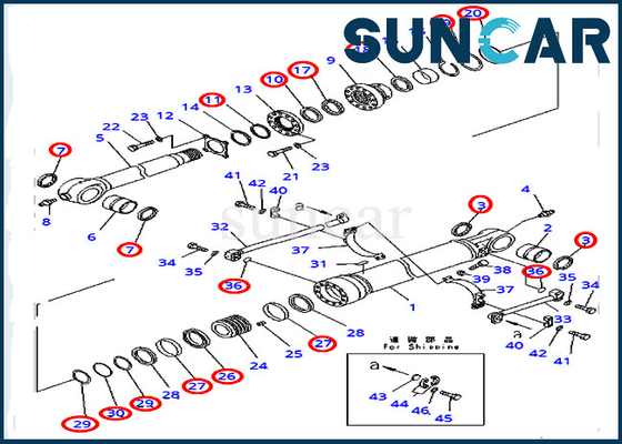 acheter Excavatrice 7079972290 Repair Seal Kit Bucket Hydraulic Cylinder de PC400-7 PC400LC-7 KOMATSU 707-99-72290 online manufacture