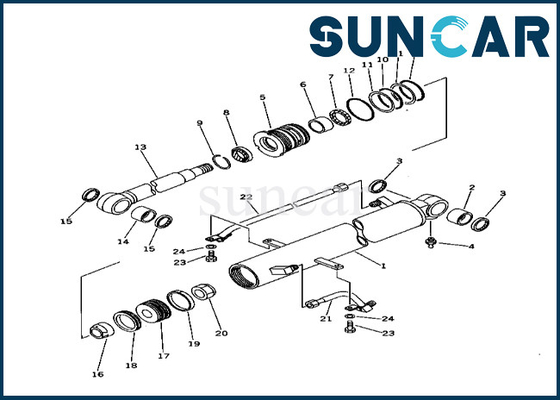 acheter Phoque Kit For PC40-6 de cylindre de boom du kit 20T-63-02060 20T6302060 KOMATSU de cachetage de cylindre de boom online manufacture