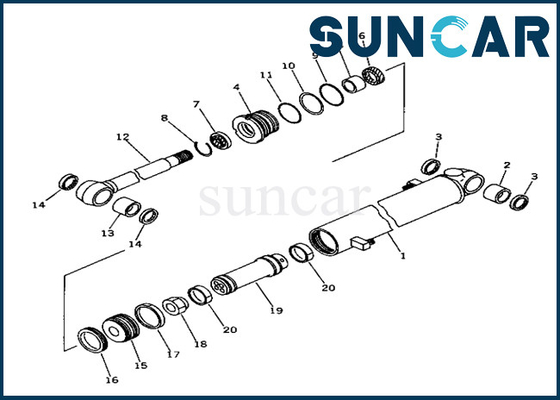 acheter Phoque Kit Komatsu Fits PC40-6 de cylindre de bras du kit 20T6302160 20T-63-02160 de cachetage de cylindre de bras online manufacture