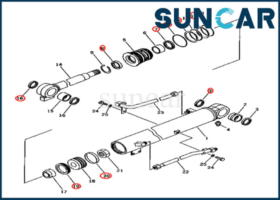 acheter 707-98-26560 kit de réparation de joint de cylindre de boom de Kit For PC40-7 de joint de cylindre de boom de KOMATSU 7079826560 online manufacture