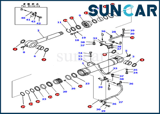acheter 707-99-75910 pièces d'entretien de Kit For Hydraulic Cylinder Komatsu PC450-8 PC550LC-8 PC400LC-8 de joint de seau online manufacture