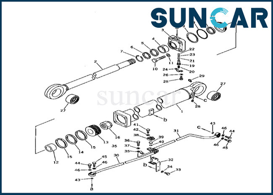 acheter Kit de joint de cylindre de boom 2086355300 208-63-55300 KOMATSU pour le kit de cachetage de cylindre de boom de PC400-1 PC400LC-1 online manufacture