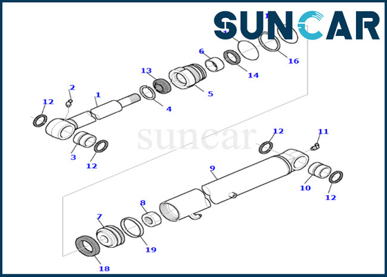 acheter 878000660 kit de haute qualité de joint de réparation de cylindre de seau de Kit Fits PC45R-8 de joint de cylindre de seau online manufacture