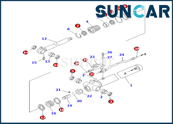 acheter Kit de joint de cylindre de bras 7079826710 707-98-26710 KOMATSU pour le kit de réparation de joint de cylindre du bras PC58UU-3 online manufacture