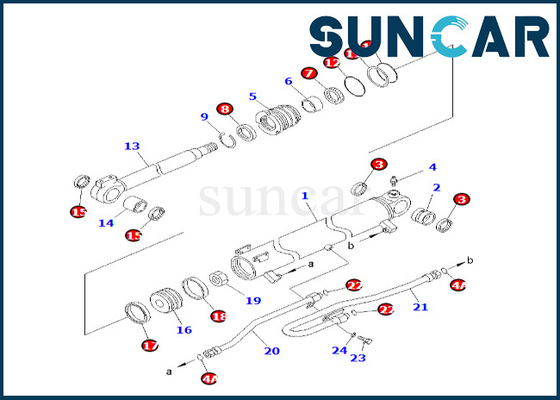 acheter 707-98-30700 de haute qualité 7079830700 kit de service de cylindre de boom de Kit For PC58UU-3 KOMATSU de joint de cylindre de boom online manufacture