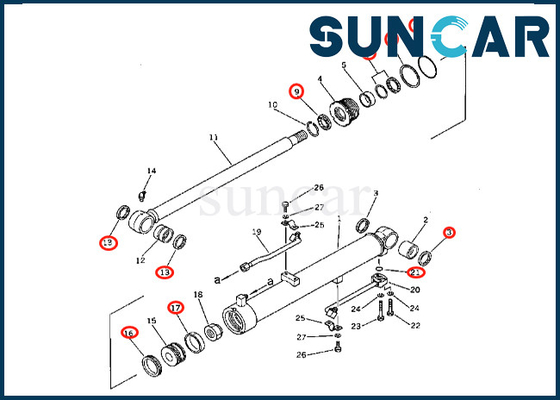 acheter 201-63-46700 kit de réparation de cylindre de boom de Kit For PC60-2 KOMATSU de joint de cylindre du boom 201-63-46700 online manufacture