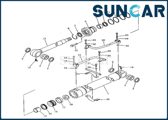 acheter 201-63-02010 2016302010 kit de réparation de joint de cylindre de boom de Kit Komatsu For PC60-5 PC60L-5 de joint de cylindre de boom online manufacture