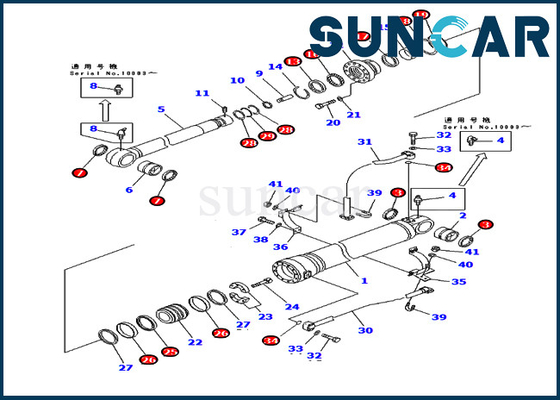 acheter 707-99-68530 excavatrice Repair Kits de Kit For Komatsu PC400ST-6 PC400ST-6LC de joint de cylindre de bras online manufacture