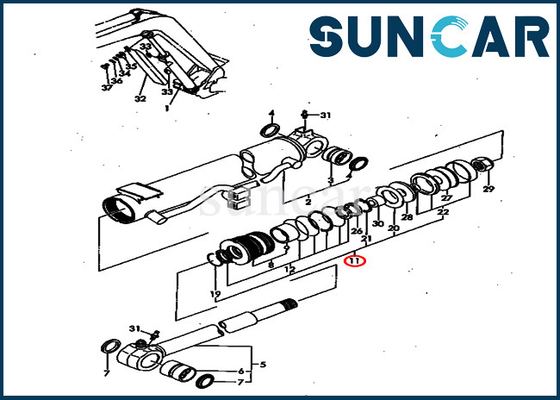acheter YM172164-72370 YM17216472370 Boom Cylinder Oil Seal Kits Pour les pièces intérieures de PC40FR-1 PC40FR-2 Komatsu online manufacture