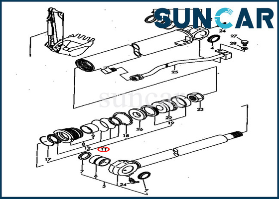 acheter Modèle Sealing Kit de Kit Fits For Komatsu PC40FR-1 de joint de cylindre de seau de YM172164-72360 YM17216472360 online manufacture