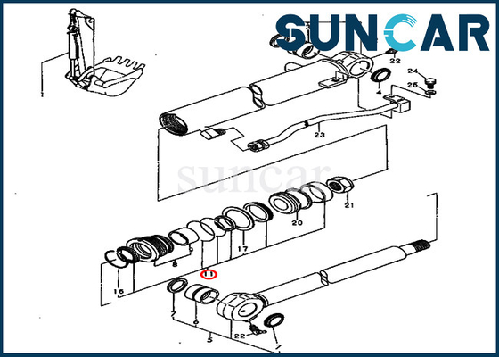acheter Le cylindre hydraulique YM172964-72360 de seau de kits de réparation adapte les pièces intérieures de PC40FR-1 PC40FR-2 KOMATSU online manufacture