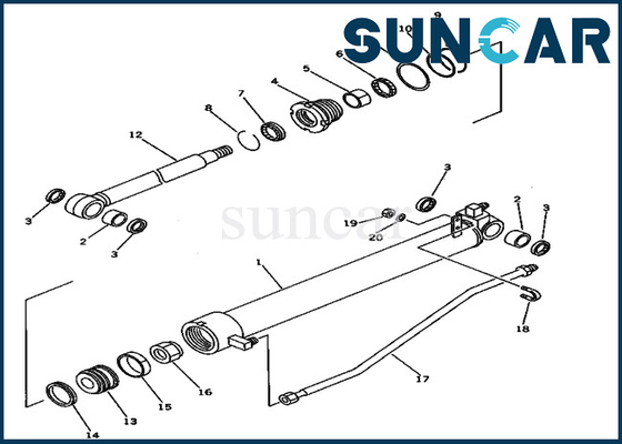 acheter Le kit 20T-63-02021 20T-63-02021 de joint de cylindre de bras s'adapte pour PC40-5 le modèle Komatsu Service Kit online manufacture