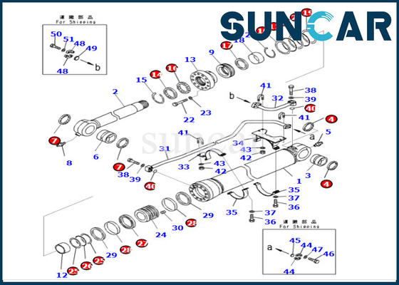 acheter Kit de haute qualité de joint de cylindre de seau 707-99-69560 7079969560 pour PC700LC-8E0 PC650LC-8E0 KOMATSU online manufacture