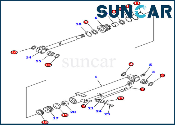 acheter 707-98-14770 7079814770 kits de service de Kit For Komatsu PC45MR-3 PC50MR-2 PC55MR-3 de joint de cylindre d'angle online manufacture