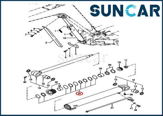 acheter Pièces d'entretien des modèles PC70FR-1 du kit YM172187-72250 YM17218772250 KOMATSU de joint de réparation de cylindre de boom online manufacture