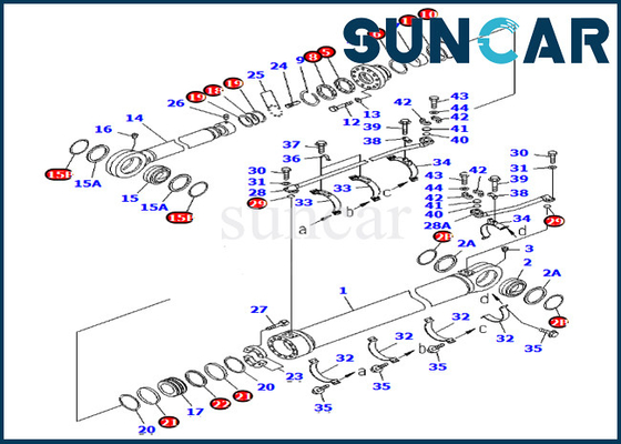 707-99-78730 7079978730 Kit de réparation de Kit de joint de cylindre de bras pour la Version outre-mer PC750-7 PC750-6 Komatsu