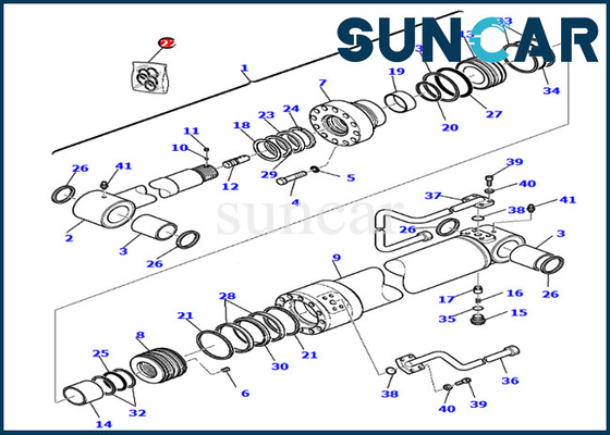 707-99-27740 7079927740 modèle PC75R-2 PW75R-2 KOMATSU de boom de Kit For 2-Piece de joint de cylindre de bras