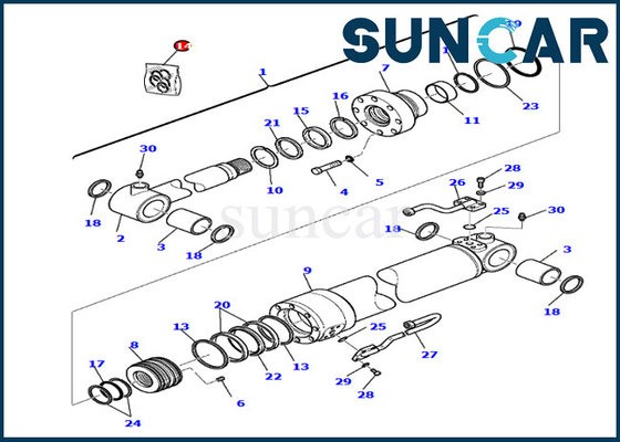KOMATSU 707-99-27390 7079927390 kits de réparation de cylindre du kit PC75R-2 PW75R-2 de joint de rechange de seau