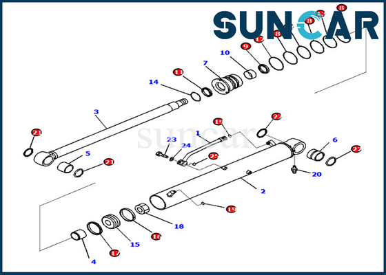 721-98-00670 kits de service du kit 7219800670 PC78US-10 KOMATSU de joint de cylindre hydraulique de boom