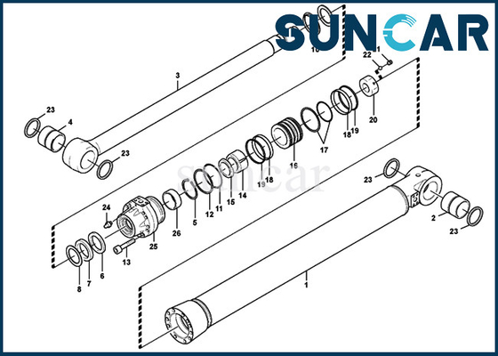 Kits de joint du kit VOE 14589336 EC700B EC700C SUNCARVO.L.VO de service de cylindre du boom VOE14589336