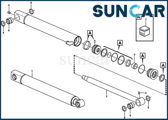 15077493 EC27C SUNCARVO.L.VO scellant le kit de joint de cylindre de bras de Kit Wear Resistance VOE15077493 Dipper