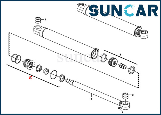 Modèles EC35C SUNCARVO.L.VO de Kit Fits For Heavy Equipment de service de cylindre de compensation de boom de VOE15016631 VOE 15016631