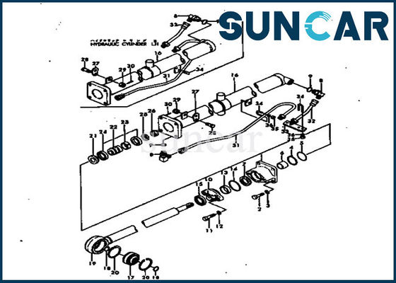 101-62-05020 kits de réparation de cylindre hydraulique de Kit Komatsu D20A-2 1016205020 de joint de cylindre hydraulique