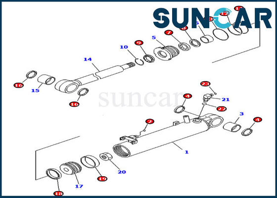 707-99-23910 7079923910 KOMATSU scellant le kit de Kit Hydraulic Lift Cylinder Service