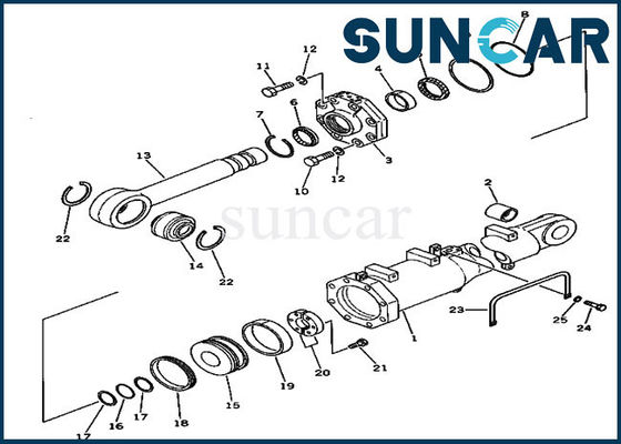 707-98-56610 bouteur de Kit Fits D375A-2 KOMATSU de réparation de cylindre de kits de joint d'ascenseur de lame