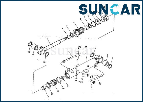 707-98-12270 kit intérieur de service de pièces de modèle de Kit Komatsu Excavator PC07-2 de joint de cylindre de boom