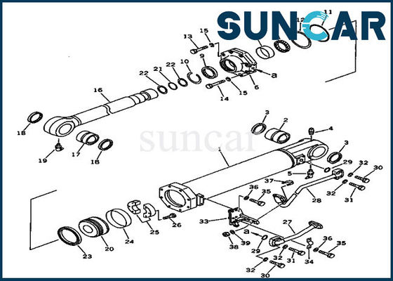 Le ripper de la résistance à l'usure 707-99-74100 KOMATSU scellant Kit Tilt Cylinder Repair Kits