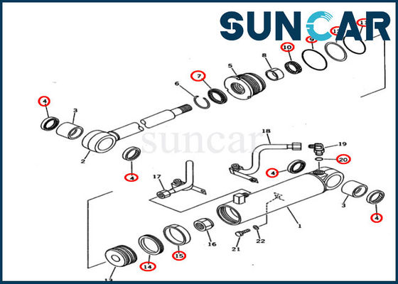 707-98-34510 cylindre 7079834510 scellant Kit Replacement Kits For D40PF-5 KOMATSU