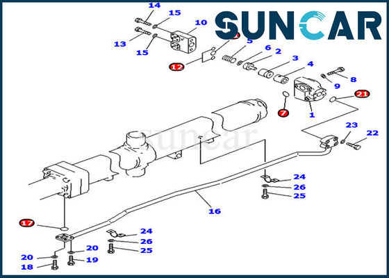 707-99-67430 ascenseur de lame scellant Kit Cylinder Service Kit Fits D475A-3 D475A-2 KOMATSU