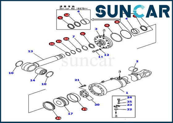 707-98-84011 le kit D475A-3-SC KOMATSU de cachetage de bouteur inclinent des kits de réparation de cylindre