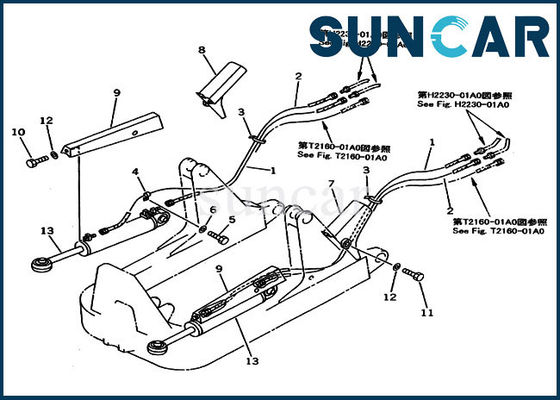 707-98-41010 bouteur d'inclinaison de Kit For Komatsu Power Angle de joint de cylindre d'ascenseur de 7079841010 lames