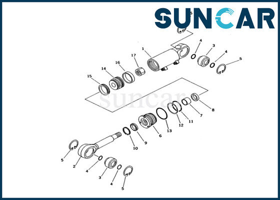 707-98-12410 le joint Kit Hydraulic Cylinder Repair Parts de cylindre d'ascenseur de lame adapte l'excavatrice PC12UU-2