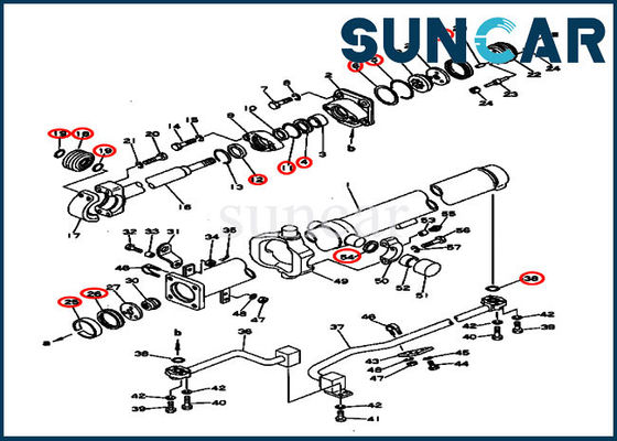 130-63-05020 bouteur de Kit Fits Komatsu D53A-16 D53P-16 de joint de cylindre hydraulique