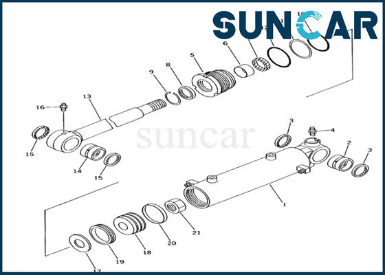 Kits de service de cylindre du kit 707-98-12700 de joint de Blade Lift Cylinder d'excavatrice de KOMATSU PC10-7