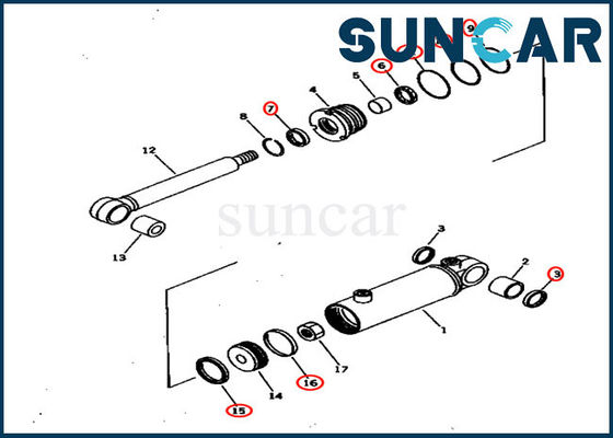 707-98-22070 7079822070 Pin Puller Cylinder Seal Kits pour D575A-3 D575A-3-M KOMATSU