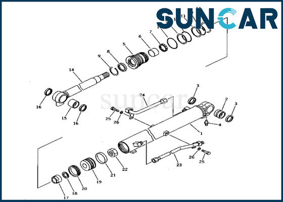 707-99-14430 pièces intérieures de Kit Excavator PC10-7 de service de KOMATSU de cylindre de boom scellant le kit