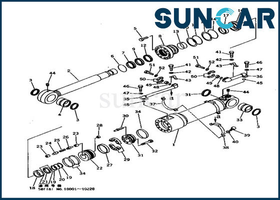 707-99-56310 kits de réparation lourds inférieurs de joint d'huile pour machines du kit PC1000-1 KOMATSU de joint de cylindre
